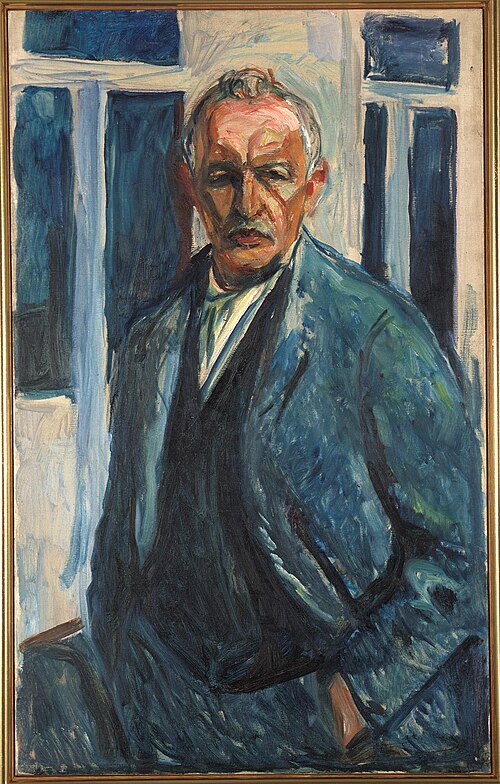 Autoportrait aux mains dans les poches, 1923, Edvard Munch