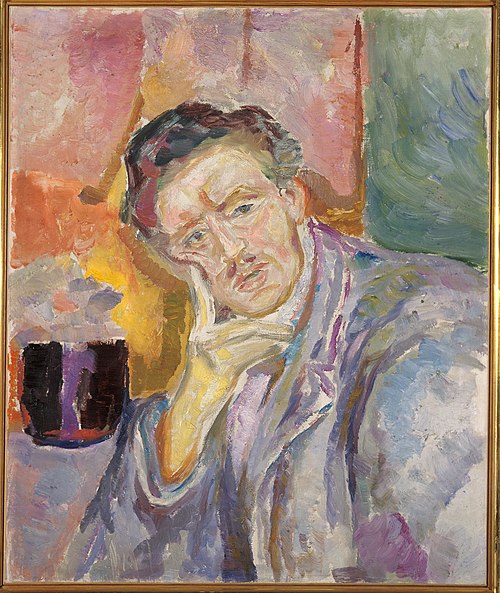 Autoportrait aux mains sous les joues, 1911, Edvard Munch