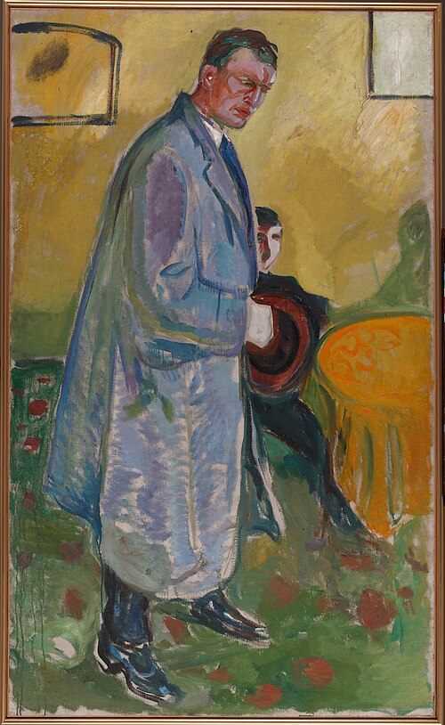 Autoportrait au chapeau et au pardessus, 1915, Edvard Munch