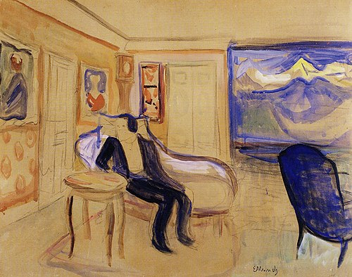 Esquisse pour « Les Revenants » d'Henrik Ibsen, 1906, Edvard Munch