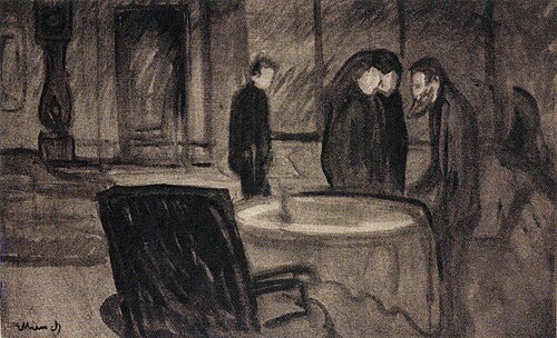 Esquisse pour « Les Revenants » d'Henrik Ibsen, 1906, Edvard Munch