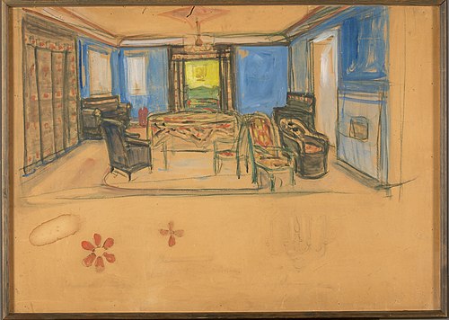 Esquisse pour « Hedda Gabler » d'Henrik Ibsen, 1906, Edvard Munch