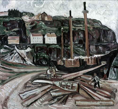 Navire en démolition, 1911, Edvard Munch