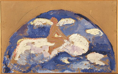 Assis sur un nuage, 1909, Edvard Munch