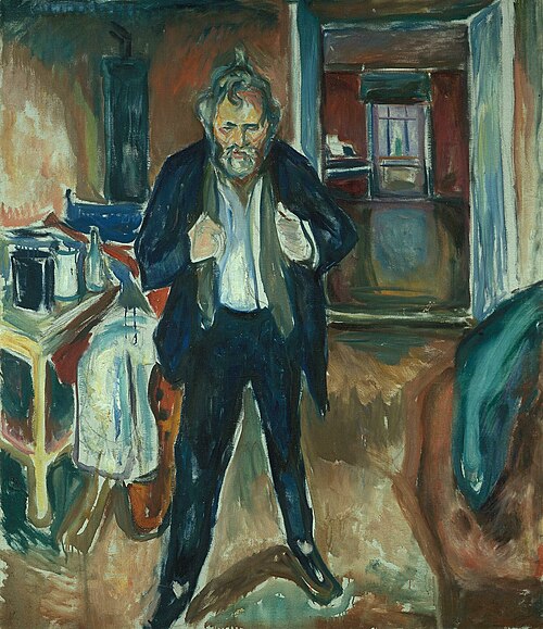 Insomnie. Autoportrait au tumulte interieur, 1920, Edvard Munch