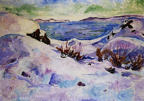 Paysage de neige à Kragerø, 1912, Edvard Munch