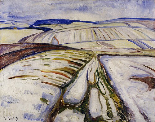 Paysage de neige, Thuringe, 1906, Edvard Munch