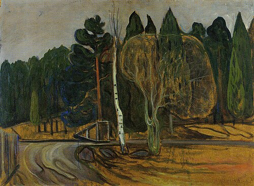 Paysage de printemps à la déneigeuse, 1901, Edvard Munch