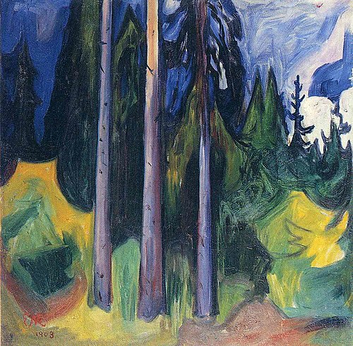 forêt d'épicéas, 1903, Edvard Munch