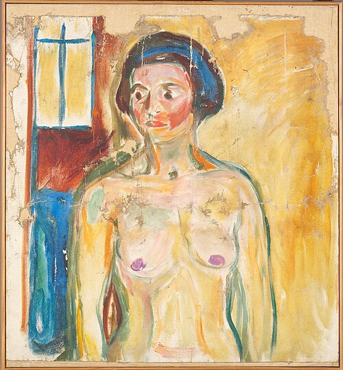 Nu debout : demi-portrait, 1920, Edvard Munch