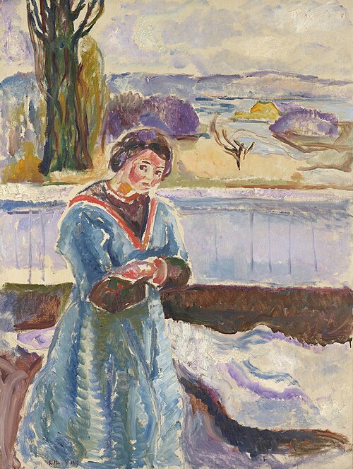 Femme debout aux bras croisés, 1913, Edvard Munch