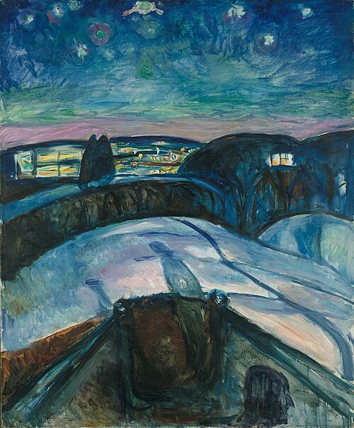 Nuit étoilée, 1922, Edvard Munch