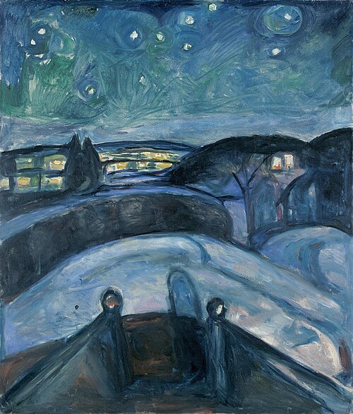 Nuit étoilée, 1922, Edvard Munch