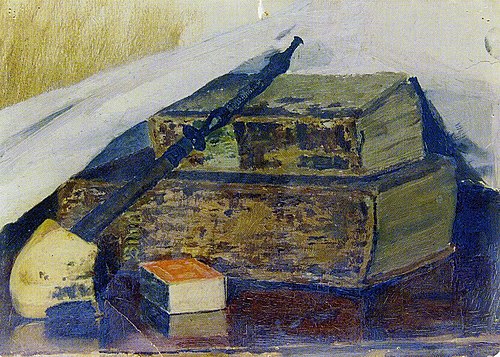 Nature morte à la pipe et aux Bibles, 1880, Edvard Munch
