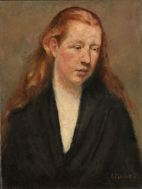 Étude de tête, 1883, Edvard Munch