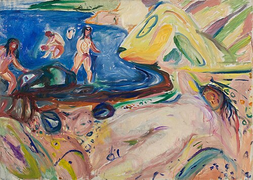 Sunbathing, 1914, Edvard Munch