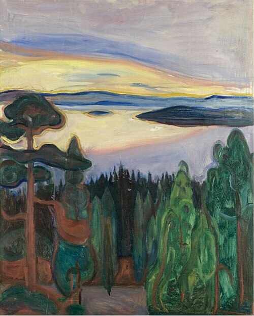 Coucher de soleil, Nordstrand, 1900, Edvard Munch