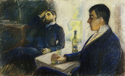 Les Buveurs d'absinthe, 1890, Edvard Munch