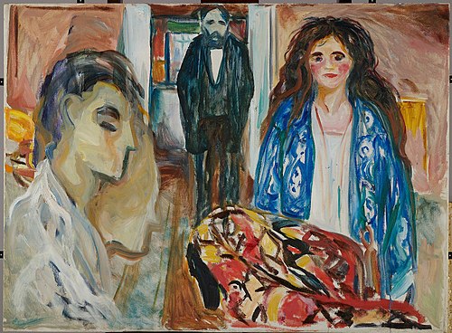 L'Artiste et son modèle. Jalousie, 1919, Edvard Munch