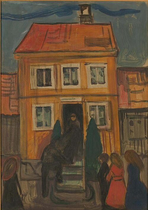 Le cercueil est emmené, 1898, Edvard Munch