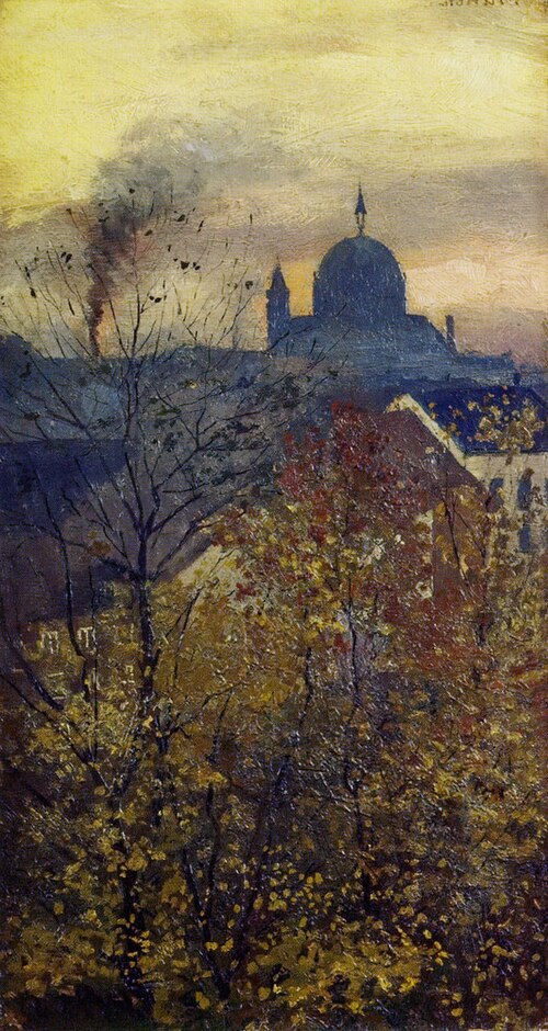 Le Dôme de l'église de la Trinité, 1883, Edvard Munch