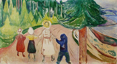 La Forêt enchantée (Frise de Freia X), 1922, Edvard Munch