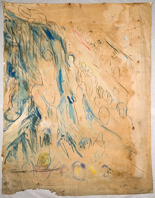La Montagne humaine : partie supérieure droite, 1926, Edvard Munch