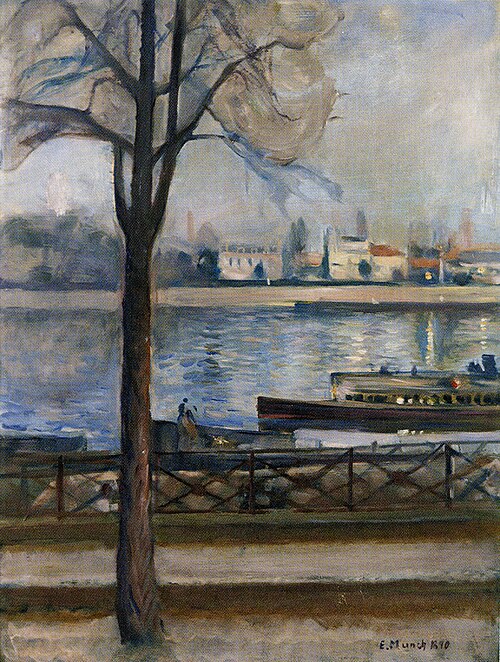 The Seine at Saint-Cloud, 1890, Edvard Munch