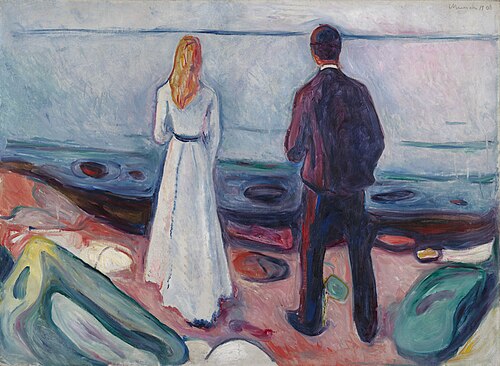 Deux Êtres humains. Les Solitaires, 1900, Edvard Munch