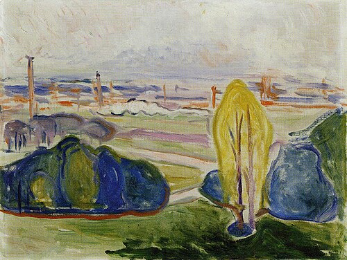 Vue au-delà de Chemnitzal, 1905, Edvard Munch