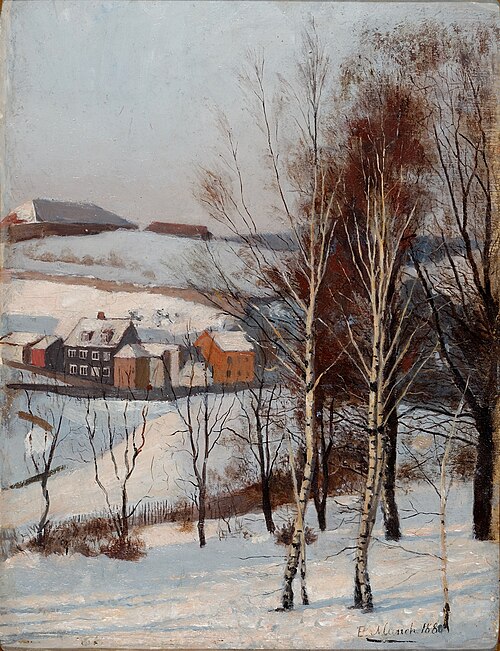 Vue depuis Fossveien, 1881, Edvard Munch