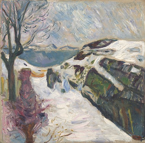 Paysage d'hiver depuis Kragerø, 1910, Edvard Munch