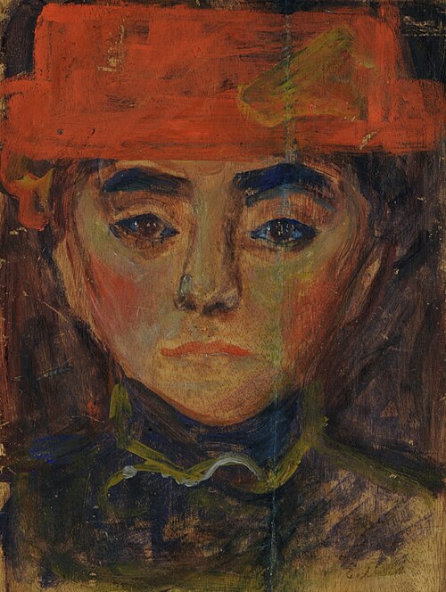Femme au chapeau rouge, 1893, Edvard Munch