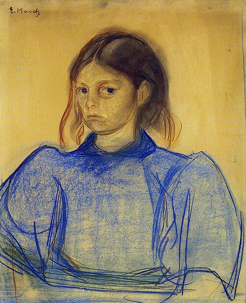 Jeune Femme en bleu, 1891, Edvard Munch