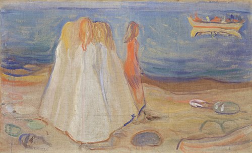 Jeunes Femmes sur la plage (Frise Reinhardt), 1906, Edvard Munch