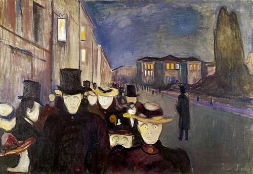 Soirée sur l'avenue Karl Johan, 1892, Edvard Munch