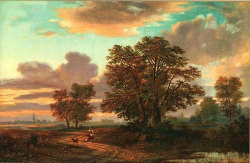 Вечар у Менскай губэрні (карціна Апаліна Гараўскага), 1870, Apalinary Haraǔski