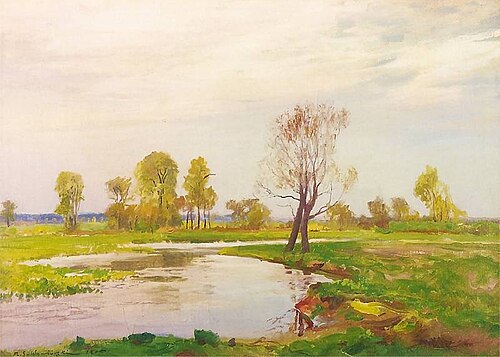 Meadow over the Warta river, 1905, Michał Gorstkin Wywiórski