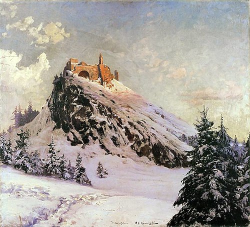 Czorsztyn Castle, 1911, Michał Gorstkin Wywiórski