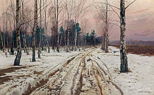 Zimowy pejzaż, 1918, Michał Gorstkin Wywiórski