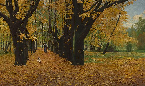 Le parc à l'automne, 1900, Michał Gorstkin Wywiórski