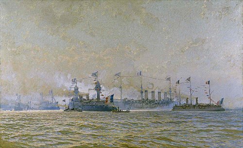 Entrée de l'escadre française à Cronstadt le 23 août 1897, 1897, Nicolas Gritsenko