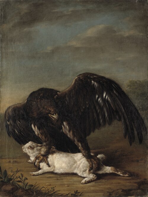 Eagle Catching a Hare, 1779, Johann Friedrich Grooth