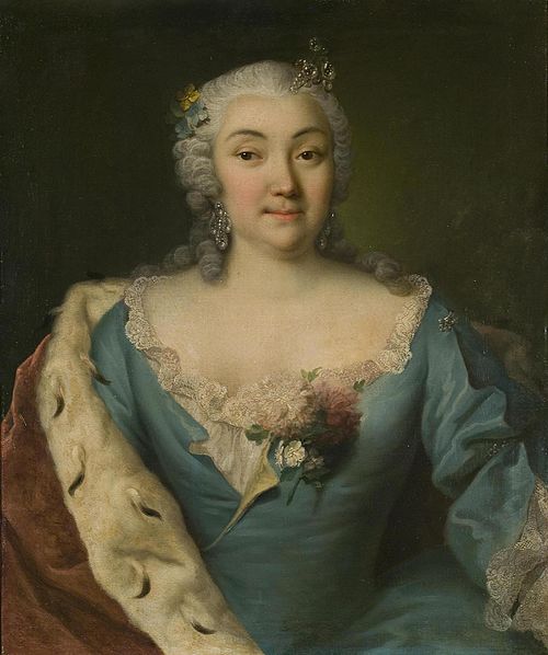 Portrait of A.I. Kurakina, 1725, Georg Christoph Grooth