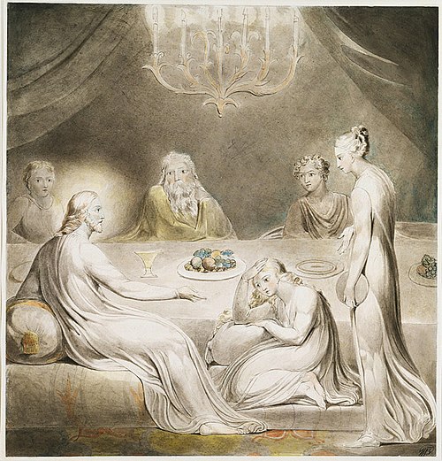 Christ in the House of Mary and Martha, 1827, William Blake