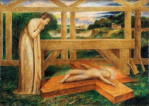 The Christ Child Asleep on the Cross (Our Lady Adoring the Infant Jesus Asleep on the Cross), 1800, William Blake