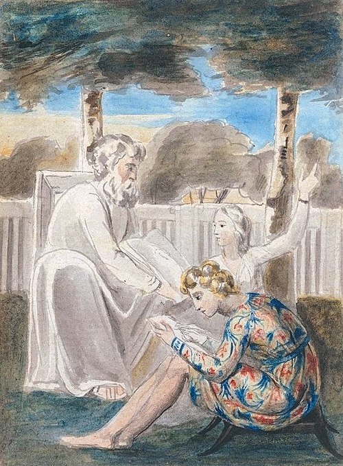 "Age teaching Youth", 1780, William Blake