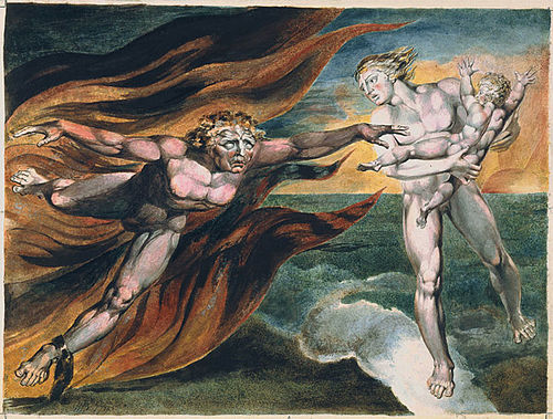 The Good and Evil Angels, 1790, William Blake