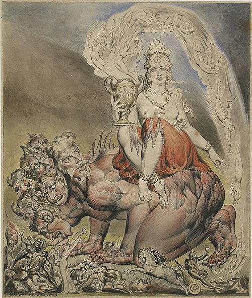 The Whore of Babylon, 1809, William Blake