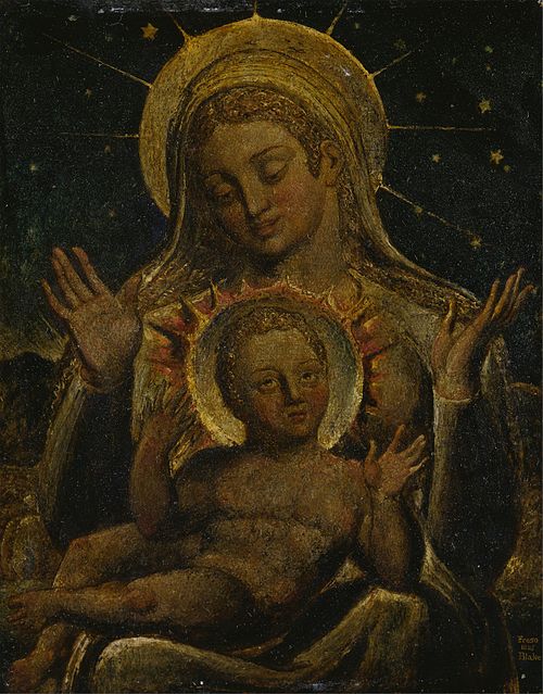 Virgin and Child, , William Blake